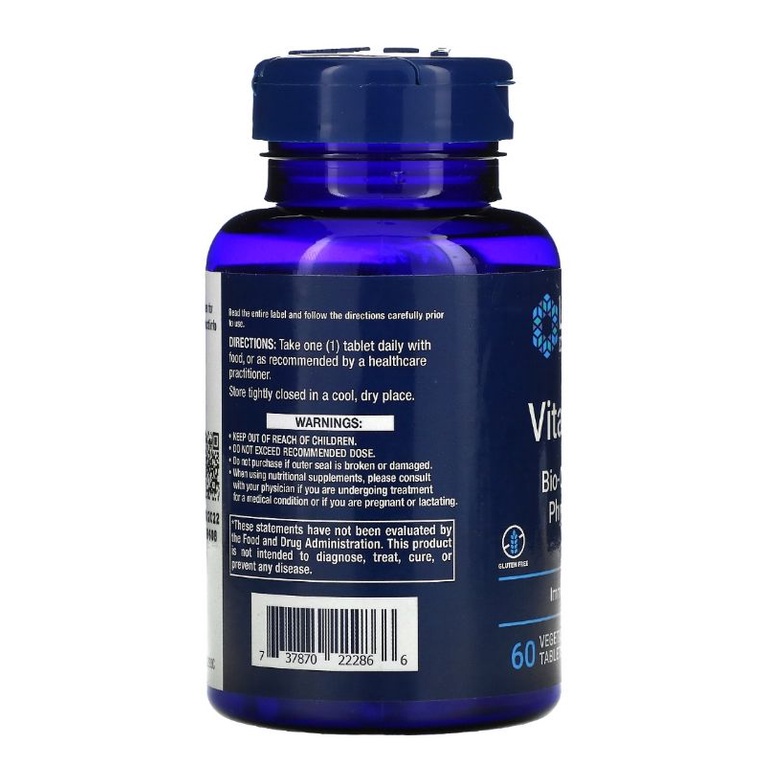 Life Extension, Vitamin C and Bio-Quercetin Phytosome, 60 Vegetarian Tablets