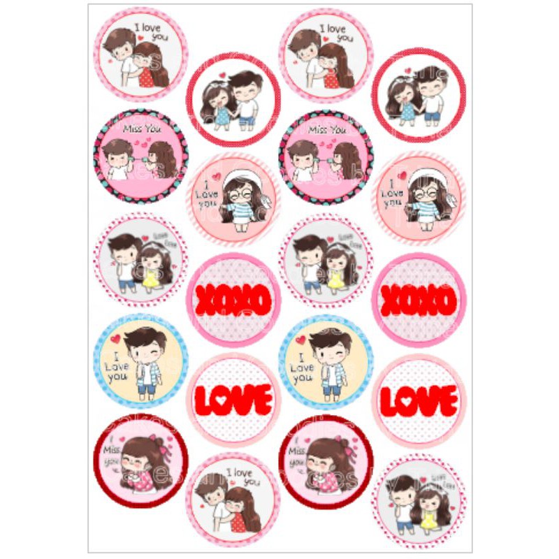 Edible Printed Valentines Cupcake Toppers Shopee Philippines