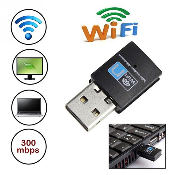 Mini 300m Usb Wifi Adapter Wireless 802 11 N G B Wi Fi Receiver Lan Adapter Shopee Philippines