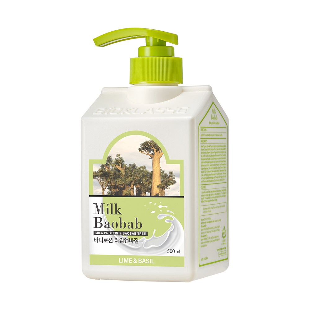 MILK BAOBAB perfume body lotion Lime and Basil scent 500ml / Made in