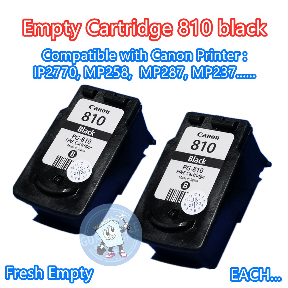 Canon Pixma cartridge empty cartridge black PG810 fresh cartridge
