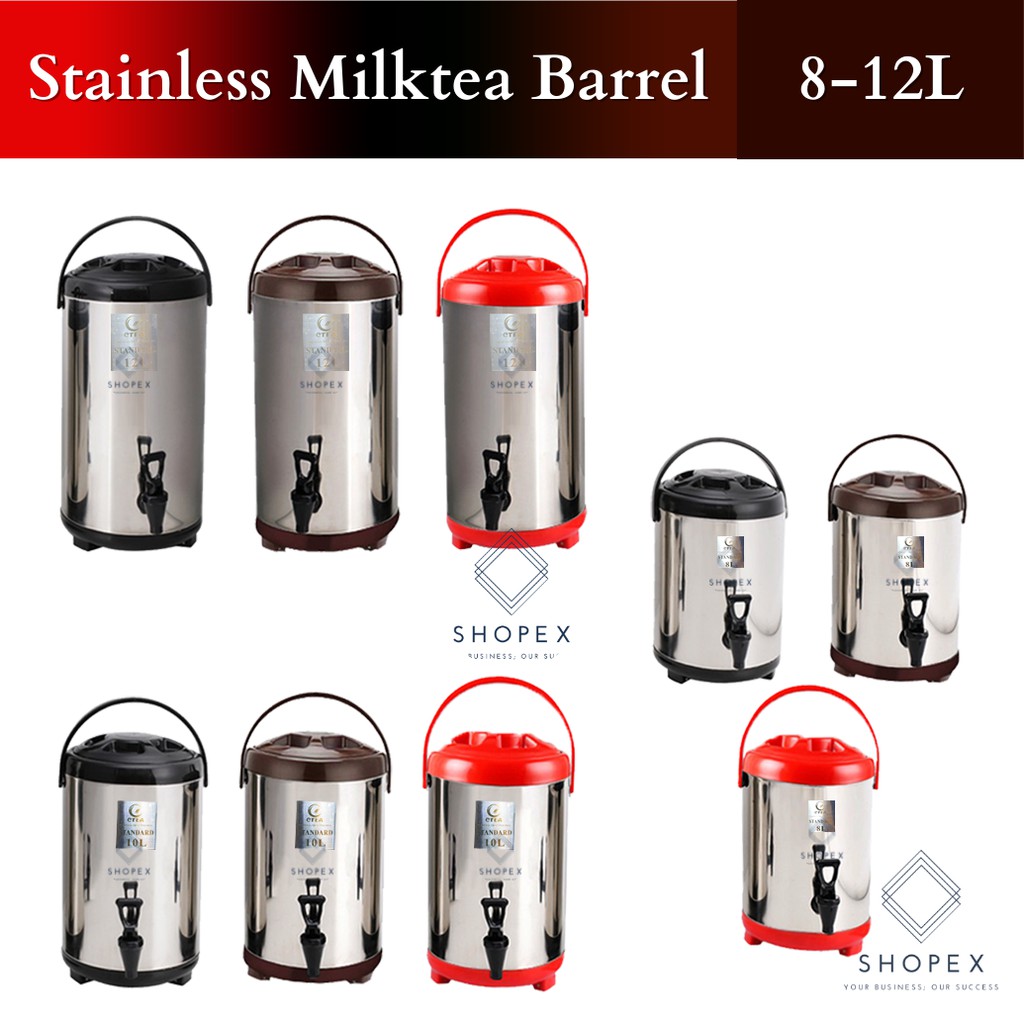 Milk tea Barrel 8L 12 L Stainless body/ Milk tea Supplies /Milk Tea
