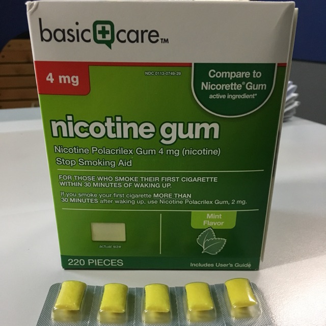20 pcs Nicotine Gum 4mg by Basic Care Kirkland Shopee Philippines