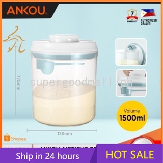 Original Ankou Airtight 1 Touch Button Clear Container For Milk/Food with scoop Holder /VMI DIRECT 4