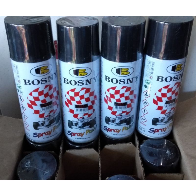 Bosny Spray Paint 400cc. #4 Flat Black | Shopee Philippines