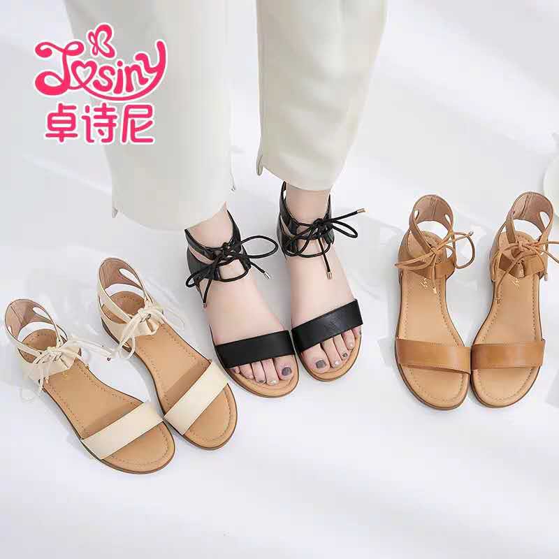 elegant comfortable low chunky heel summer sandals
