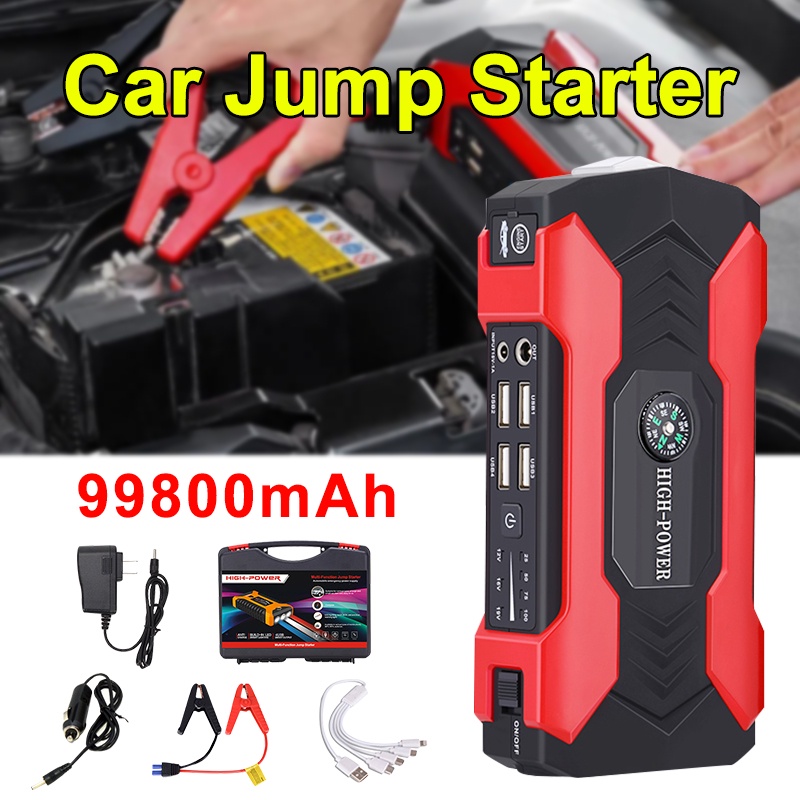 Car Jump Starter 12V Multi-Function 98800mAh Emergency Power Bank ...