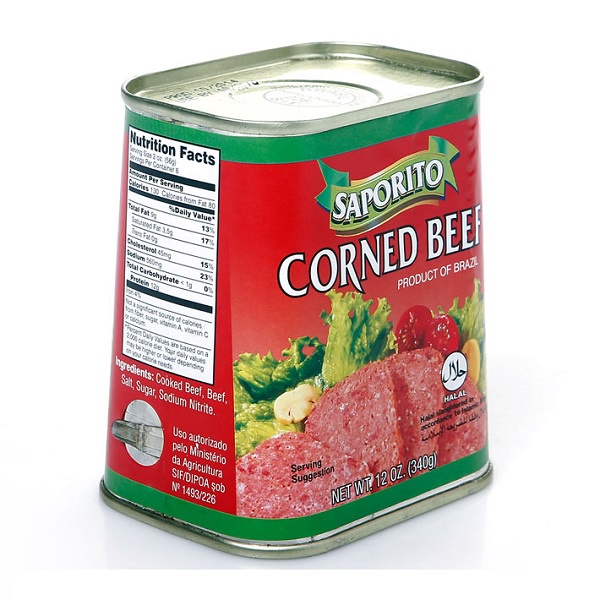 Saporito Corned Beef 340g Halal (Brazil) Shopee Philippines