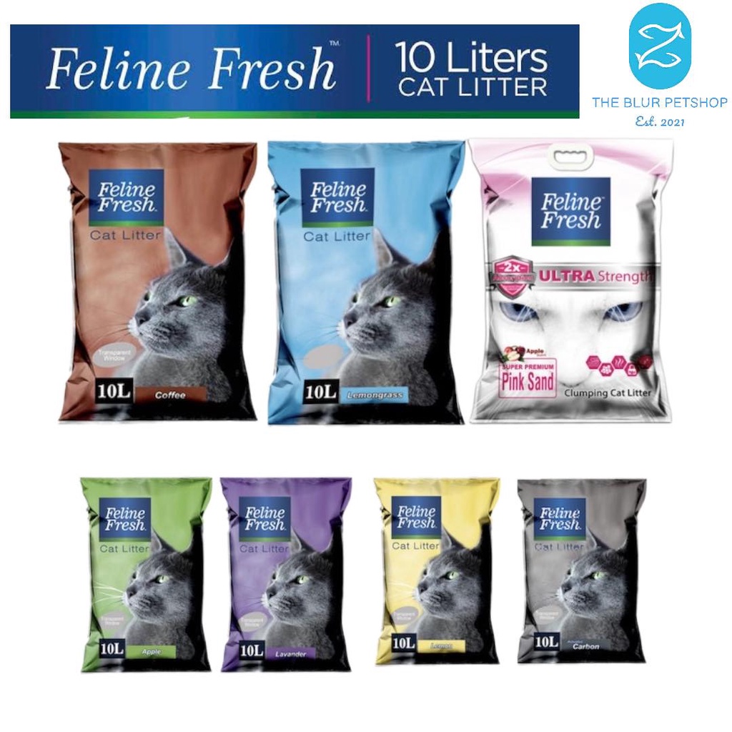 Feline Fresh Cat Litter Sand 10L Cat Sand Clumping Bentonite Pink Sand