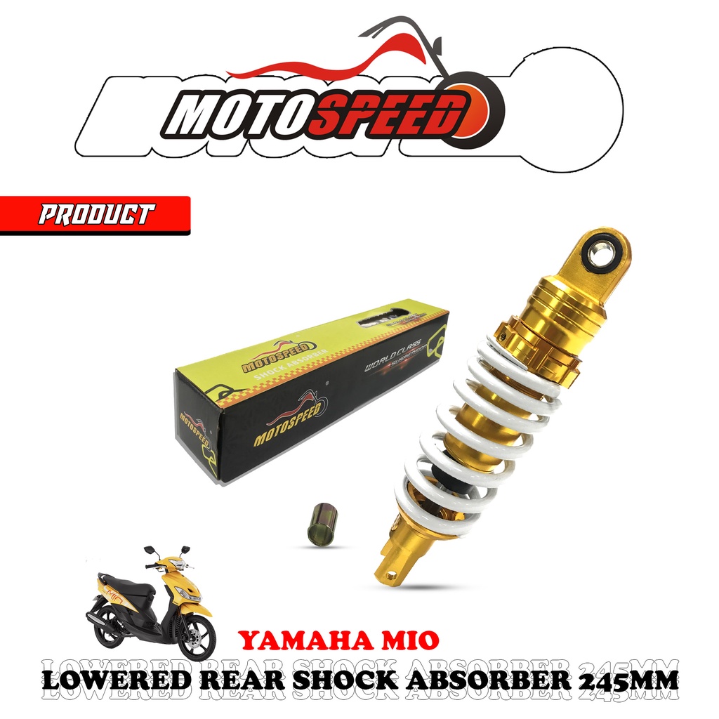 1 Pc Rear Mono Shock Absorber 245mm For Mio Click Beat Gear Gravis Skydrive Scoopy Fino 3610