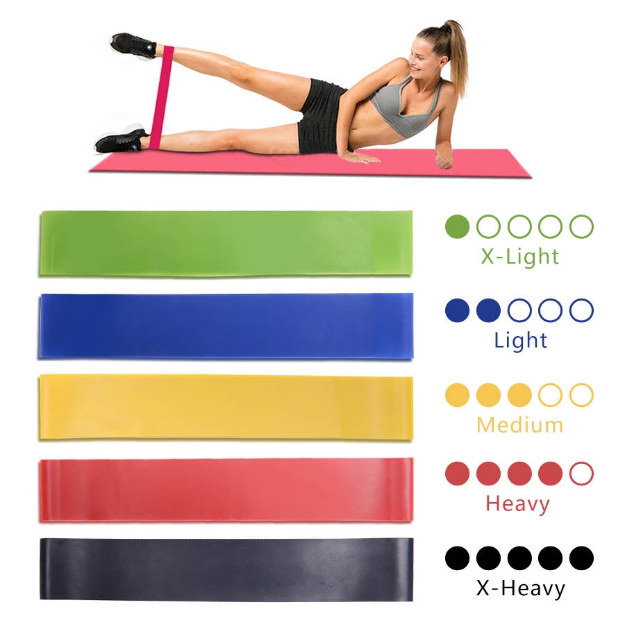 5Pcs/Set Yoga Fitness Resistance Shaping Rubber Bands/Workout Indoor ...