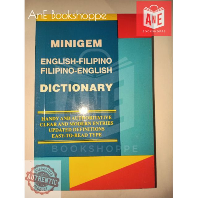 AUTHENTIC MINIGEM EnglishFilipino FilipinoEnglish Dictionary Shopee