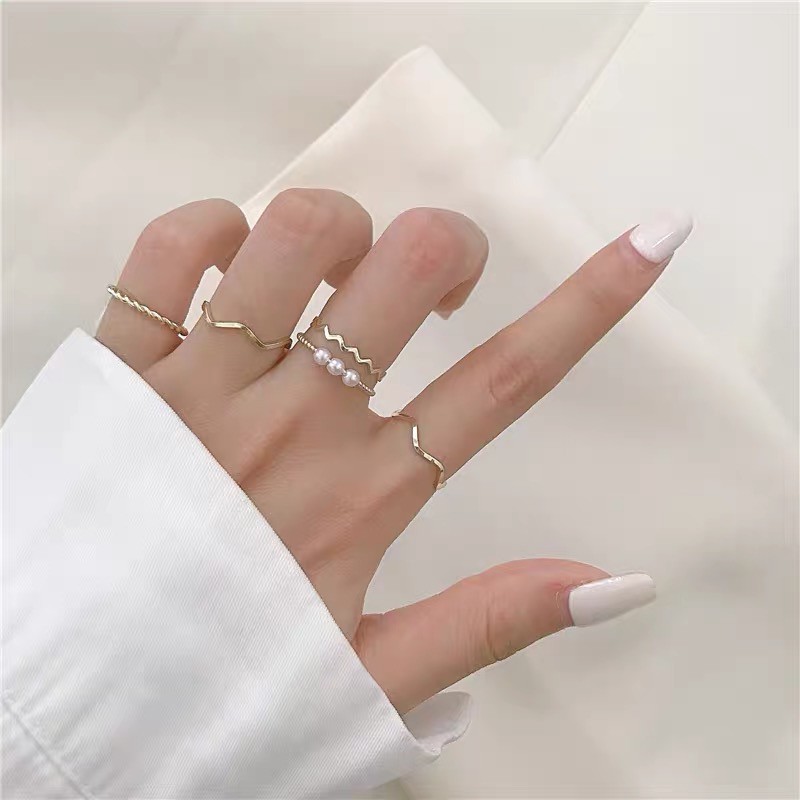 5Pc Affordable Stackable Ring Set Shopee Philippines