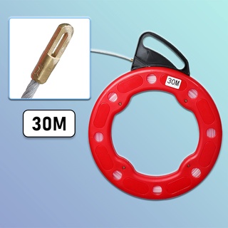 30M Fiberglass Fish Tape Reel Puller Conductive Electrical Cable Puller Z5K6 