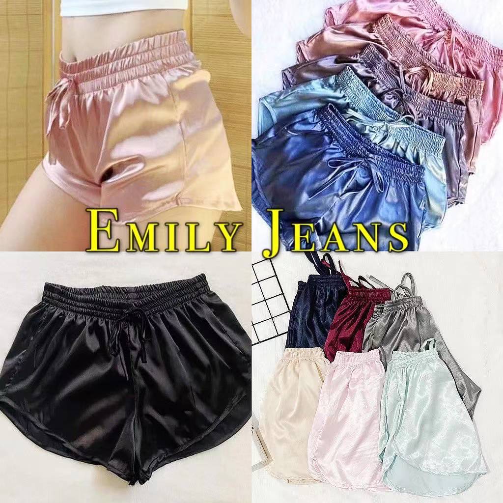 EMILY Korean New Trend Silk Booty Satin Short Sexy Sleep Short ...