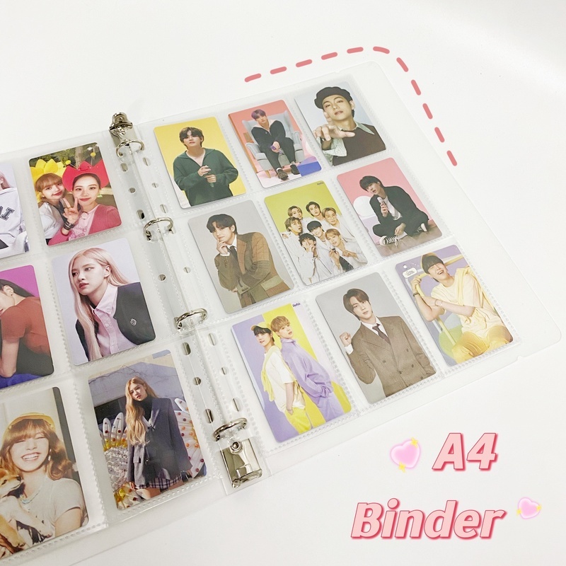 A4 Binder 9 Pocket sleeves 2 Pocket sleeves KPOP Photocard Binder Album