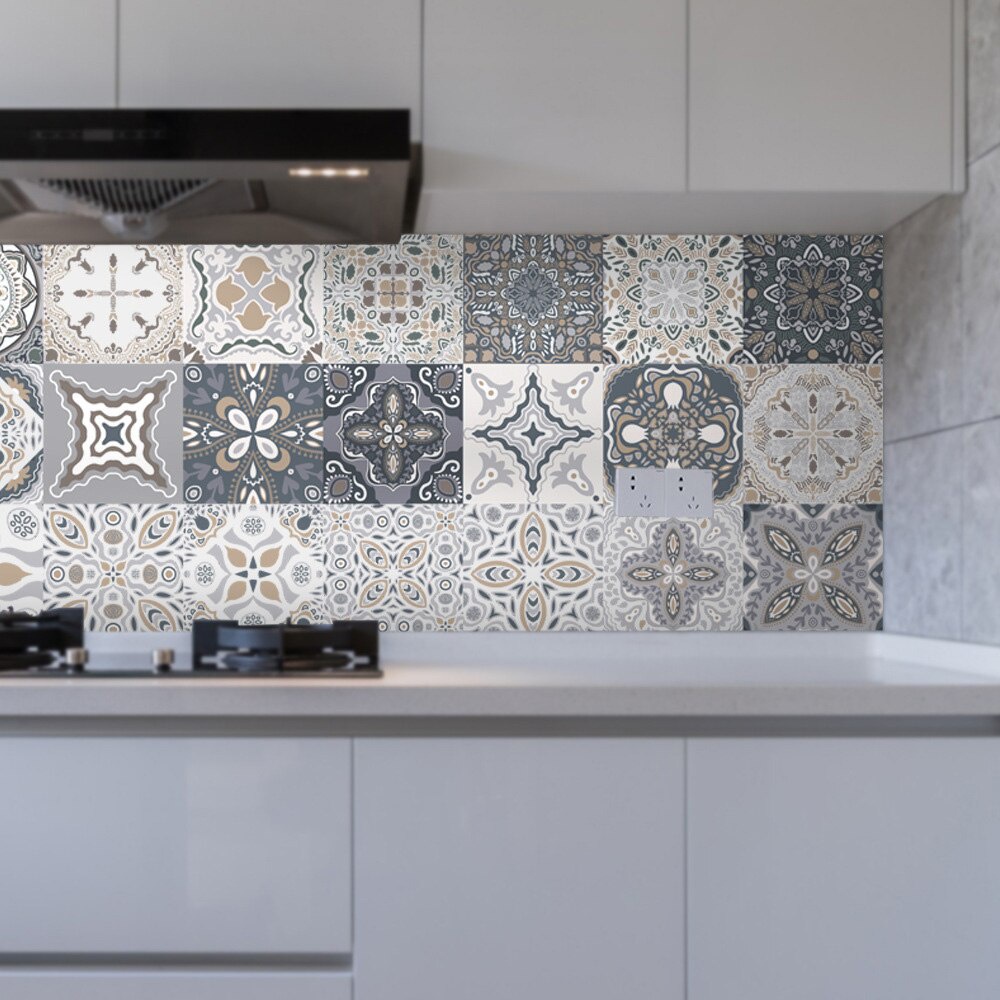 Selfadhesive Wall Tile Stickers Decorative Sticker, 15x15cm セール品