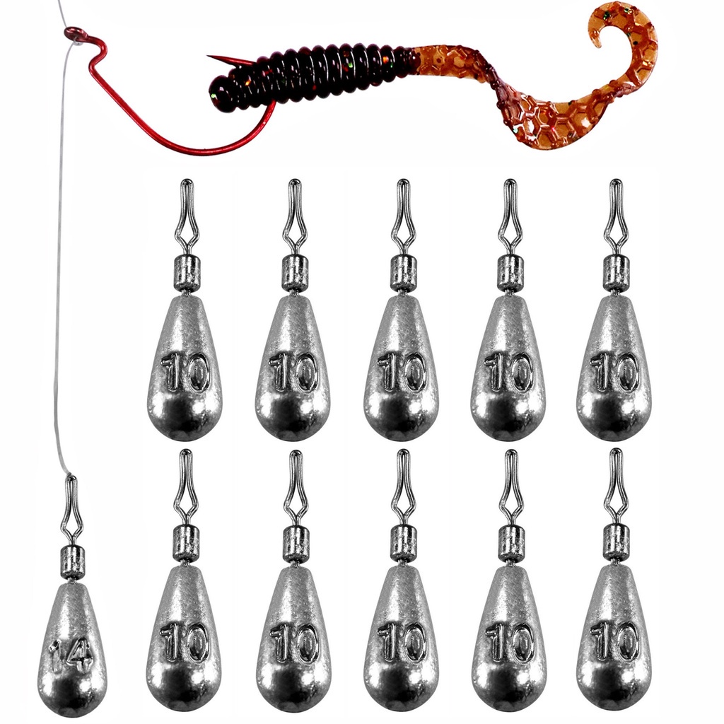 THKFISH 10pcs/lot Fishing Weights Fishing Sinker Drop Shot Weights