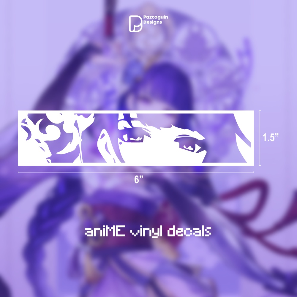 AniME Waifu Vinyl Stickers Genshin Impact RAIDEN SHOGUN | Shopee Philippines