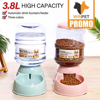 3.8 Liters Pet Cat Automatic Feeders Large Capacity Cat Water Fountain Plastic Dog Water Bottle