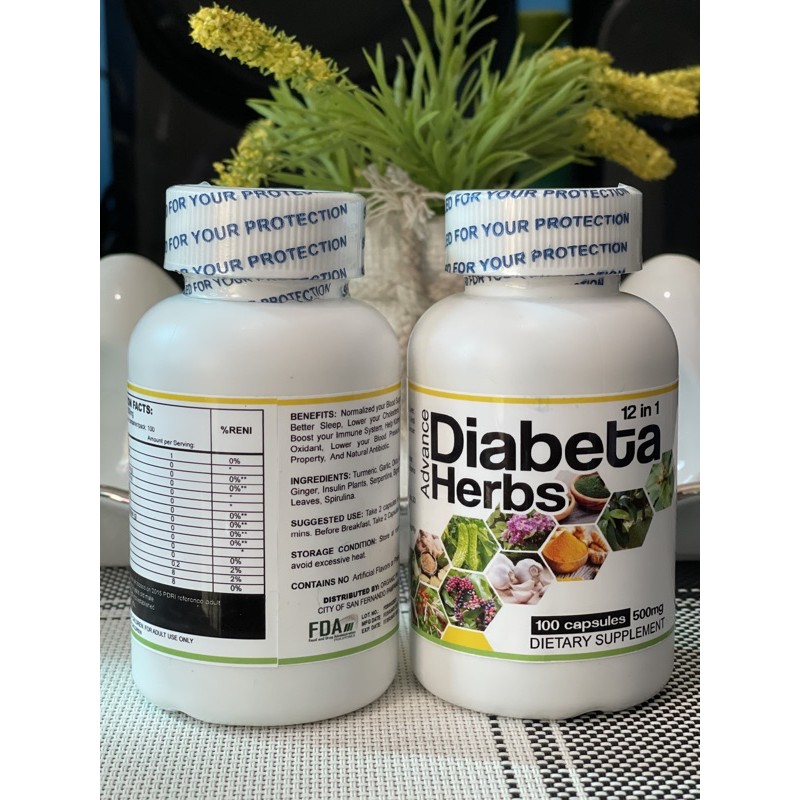 Diabeta Herbs 12 in 1 Supplement 100capsules | Shopee Philippines