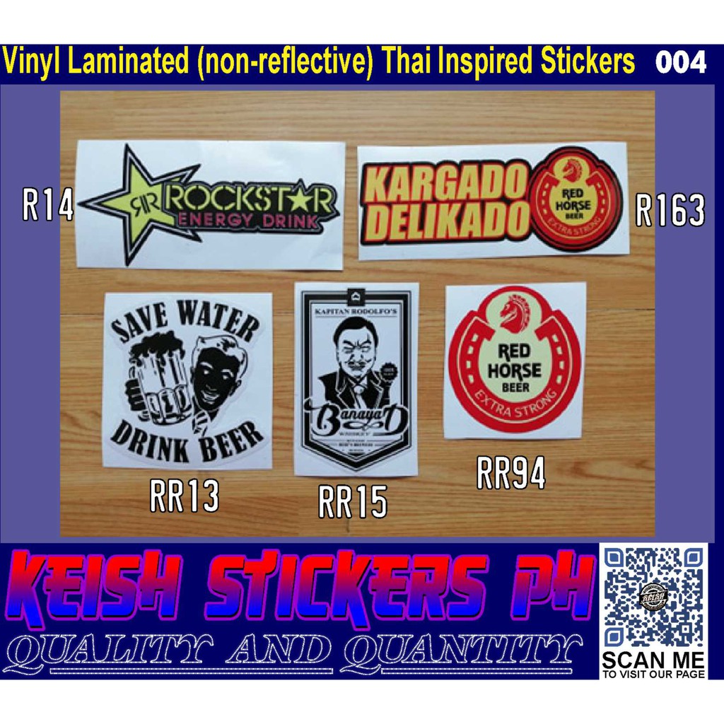 Vinyl Laminated Stickers 004 Shopee Philippines
