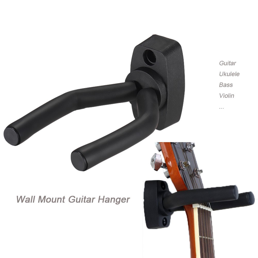 VORCOOL Guitar Wall Hanger Mount Holder Hook for Electric Guitar/Acoustic Guitar/Mandolin Ukulele Black 