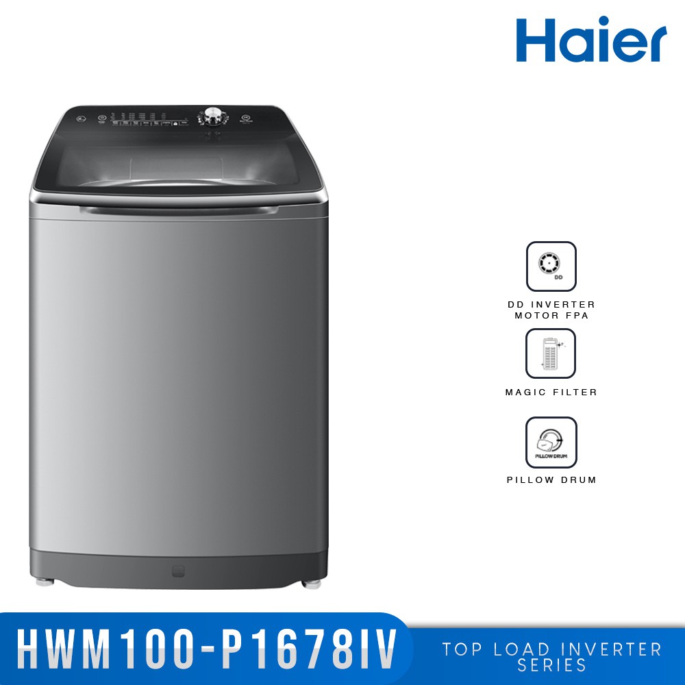 Haier hwm100p1678iv 10 kg magic filter fully automatic inverter top