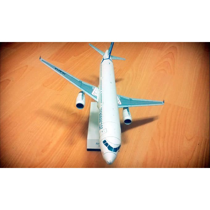 Diy Miniature Papercraft Airplane Model Airbus A321 Air Foam | Shopee ...