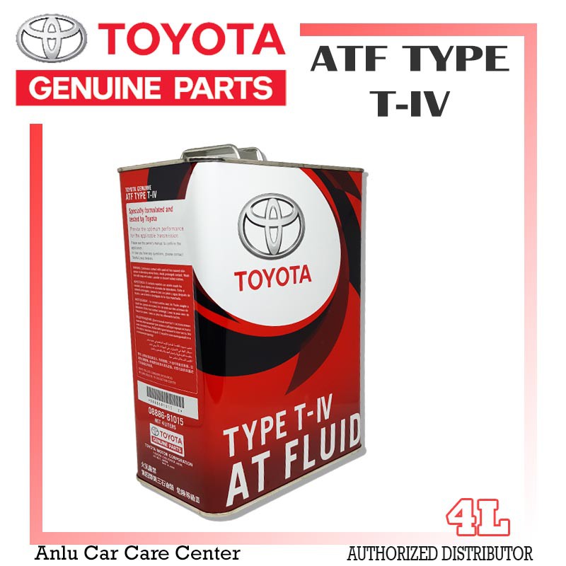 ORIGINAL TOYOTA AUTOMATIC TRANSMISSION FLUID ATF TYPE TIV 4 LITERS