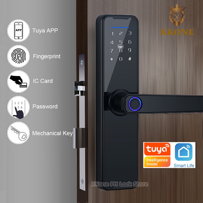 Tuya Smart Fingerprint Door Lock Safe Digital Electronic Lock Touch