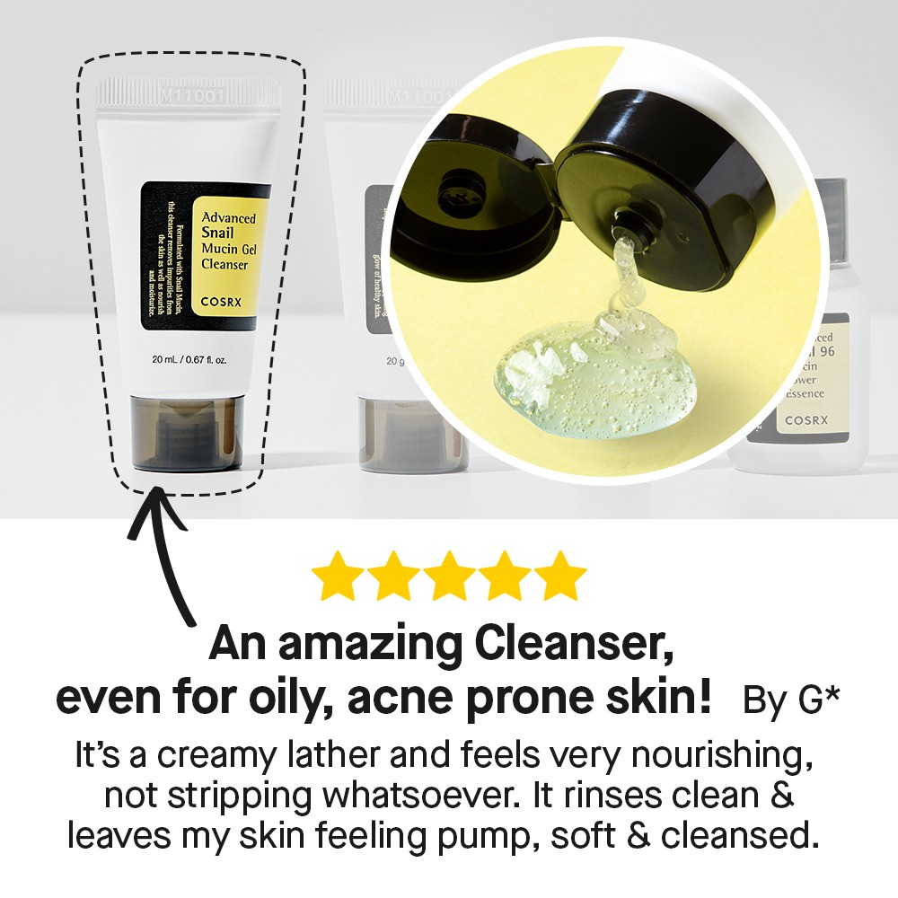 cosrx advanced snail mucin gel cleanser
