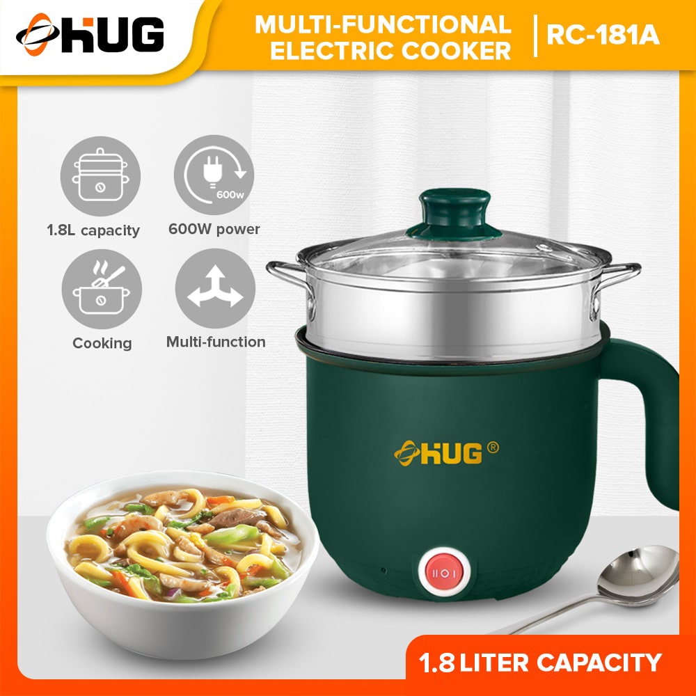 Hug Mini Rice Cooker MultiFunction Cooker NonStick Inner Pot Electric
