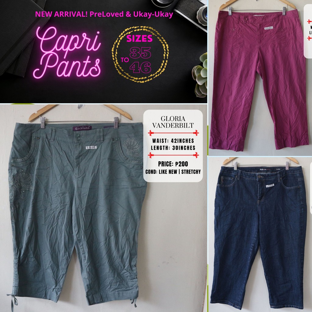 women's plus capri pants