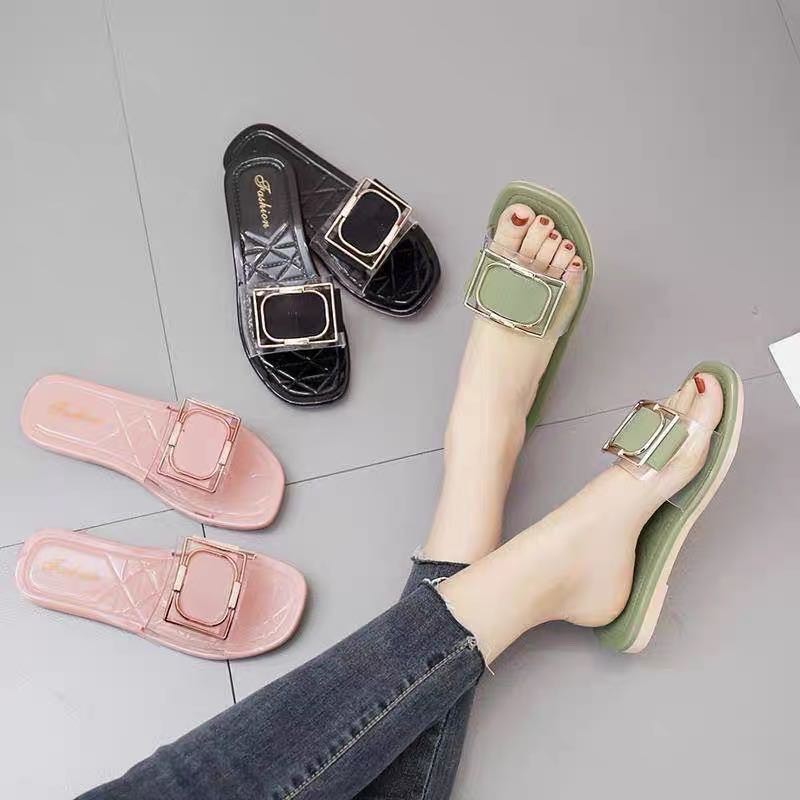 Vt Hot Korean Fashion Flat Sandals For Women Highquality Sandal Shoes Shopee Philippines