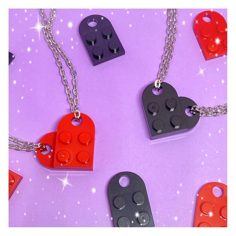 [Valentines Collection] ☺︎ Lolakuneho Lego Couple Heart Necklace