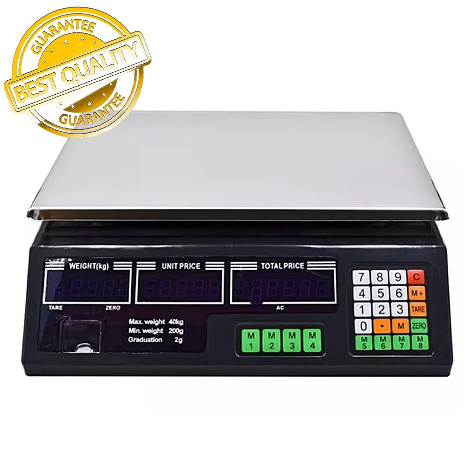 Food Meat Weigh Digital Price Computing Scales (Black) Shopee Philippines