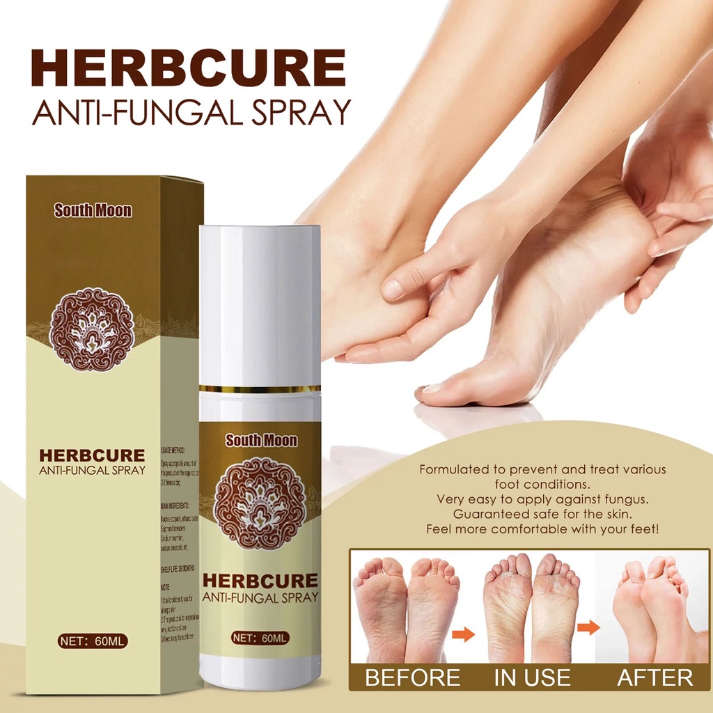 Herbcure Anti Fungal Spray AntiFungal Infection Antibacterial 60ml