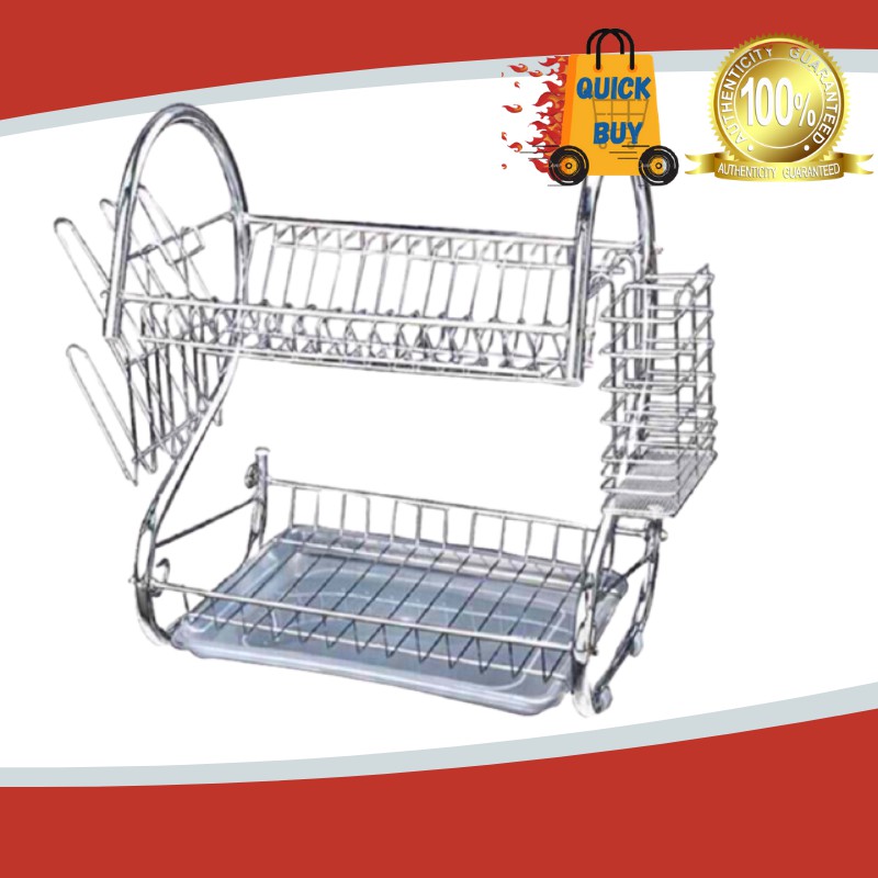 Dish Rack with 2 Stainless Layers Shopee Philippines
