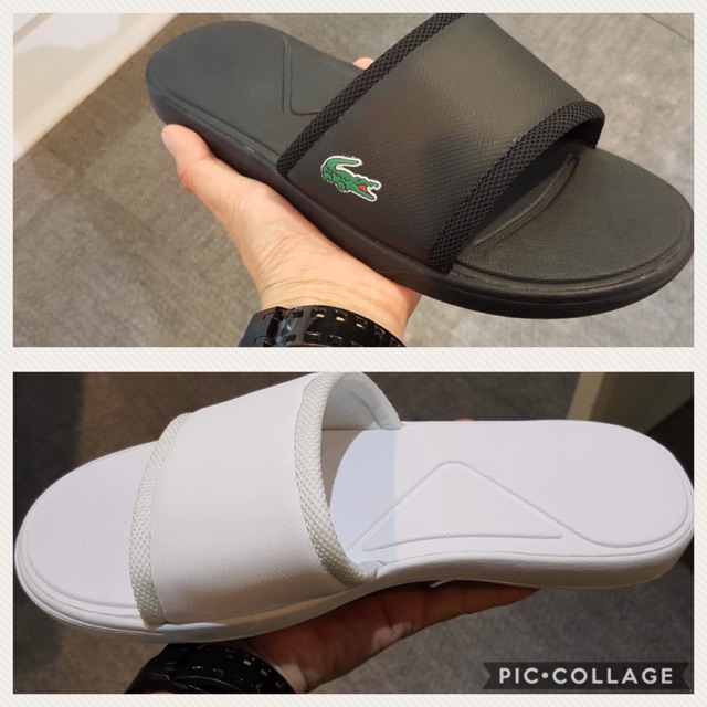 lacoste l30 slides grey