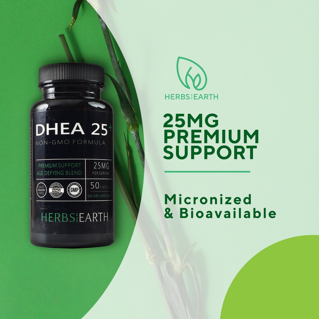 Dhea 25mg Micronized Bioavailable Aging Support 50 Capsules From Herbs Of The Earth Shopee 