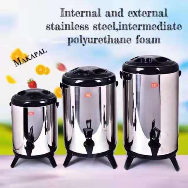 Milk Tea Bucket Milk Tea Barrel Water Jug Stainless Thermos Jug w