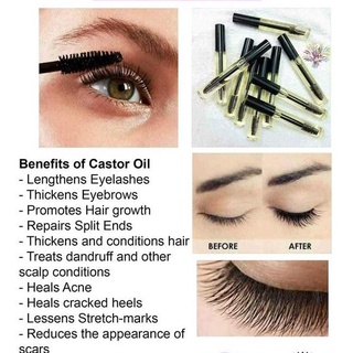 1pc Castor Oil Castor Seed Oil Eyelash and Eyebrow Grower 12ml Hair Grower Mascara Wand Serum #2