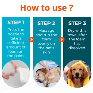 Borammy Dry Bath Foam For Dogs Waterless Cleaner Bath for Cats Dogs Dry Shampoo Shower Gel Pets care #4