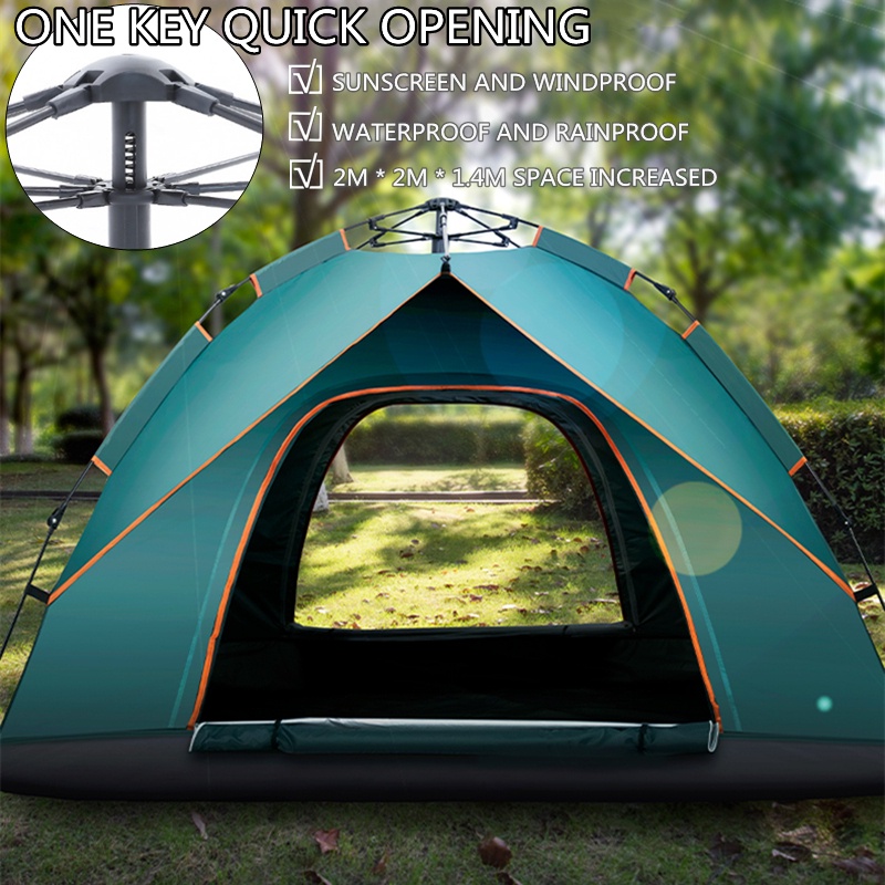 4-5 Person 2m*2m Fully Automatic Tent Outdoor Foldable Camping Auto ...