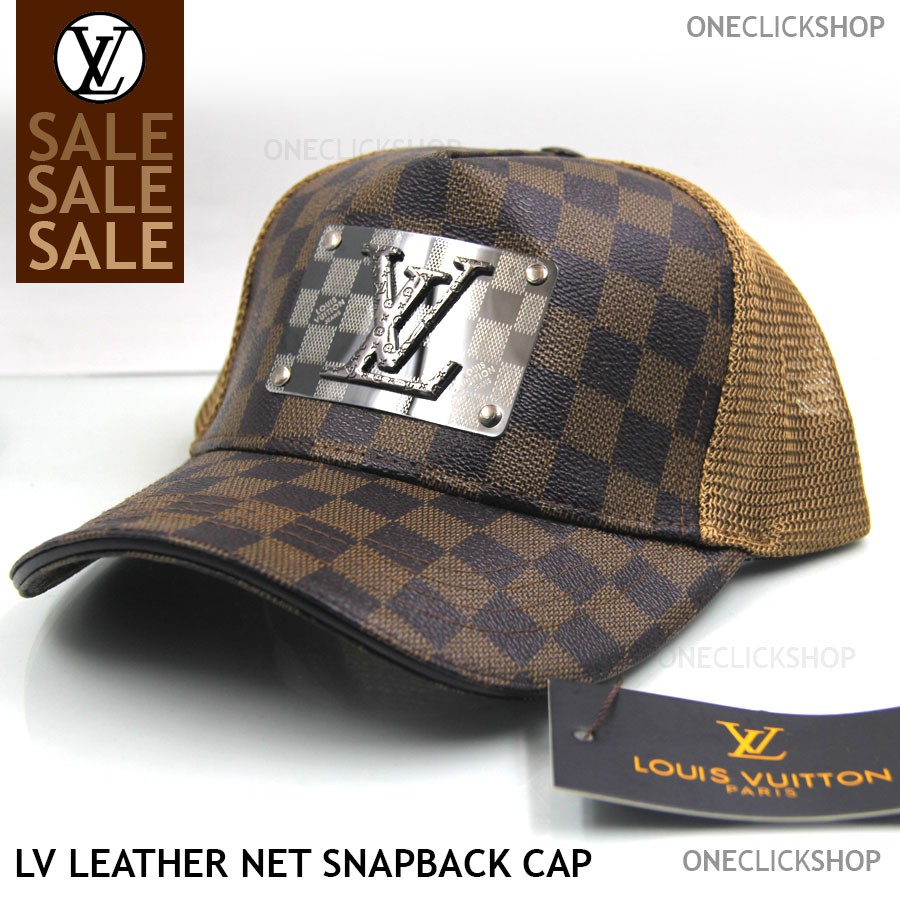 louis vuitton leather cap