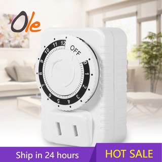 1Pc 12 Hour Electrical Mechanical Time Wall Plug Switch
