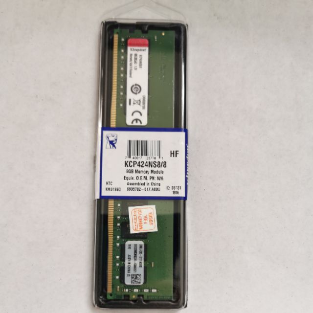 Kingston KCP424NS8/8 8GB DDR4 2400Mhz Non ECC Memory RAM DIMM For Desktop |  Shopee Philippines