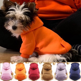 Solid Color Dog Hoodie Pet Clothing Dog Cat Clothing Puppy Coat Jacket Sweatshirt Chihuahua Cat Clothing Cotton Pet Clothing