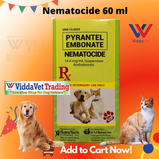 Viddapetshop Pyrantel Embonate Nematocide Anthelmintic 60ml Dog and Cat Dewormer Nematocide 60ml